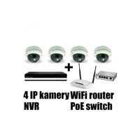 Kamerový IP set, 4x MHK 316LP FULL HD, vari + NVR6004 + router + POE switch 4 + 1