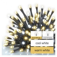 Standard LED spojovacia vianočná reťaz blikajúca, 10 m, vonkajšia, teplá/studená biela