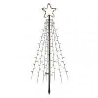 LED vianočný strom kovový, 180 cm, vonkajší aj vnútorný, teplá biela, časovač...