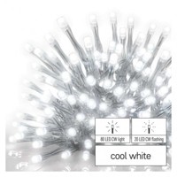Standard LED spoj. reťaz blikajúca – cencúle, 2,5 m, vonkajšia, studená biela...