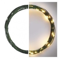 LED vianočná nano reťaz zelená, 4 m, vonkajšia aj vnútorná, teplá biela, časov...