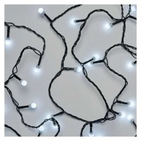 LED vianočná cherry reťaz – guličky, 8 m, vonkajšia aj vnútorná, studená biela...