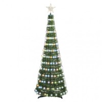 LED vianočný stromček so svetelnou reťazou a hviezdou, 1,5 m, vnút., ovládač, ...