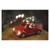 LED červené auto so Santom, 12,5 cm, 3x AA, vnútorná, teplá biela