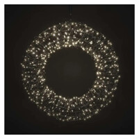 LED vianočný veniec – 480 LED, vonkajší aj vnútorný, teplá biela