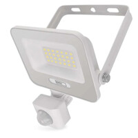 LED reflektor GLARO s pohybovým čidlom, 20 W, biely, IP54, 2000 lm, neutrálna biela