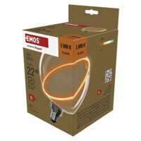 LED žiarovka DECO G130SRA / E27 / 4 W (22 W) / 220 lm / flame