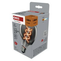 LED žiarovka DECO SMOKED G95 / E27 / 4,5 W (19 W) / 180 lm / flame
