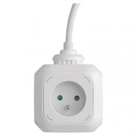 Rozbočovacia kocka s predl. prívodom – 4 zás. + 2× USB, 1,9m