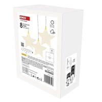 LED vianočný záves – hviezdy, 45x84 cm, vonkajší aj vnútorný, teplá biela...