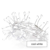 LED vianočná nano reťaz – ježko, 2,4 m, 3x AA, vnútorný, studená biela, časova...