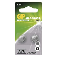 Alkalická gombíková batéria GP LR44 (A76F)