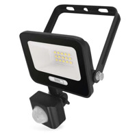 LED reflektor GLARO s pohybovým čidlom, 10 W, čierny, IP54, 1000 lm, neutrálna...