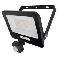 LED reflektor GLARO s pohybovým čidlom, 30 W, čierny, IP54, 3000 lm, neutrálna...