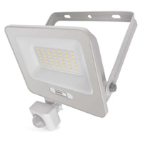LED reflektor GLARO s pohybovým čidlom, 30 W, biely, IP54, 3000 lm, neutrálna ...