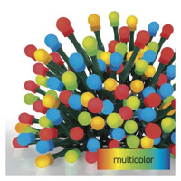 LED vianočná cherry reťaz – guličky, 30 m, vonk. aj vnútor., multicolor, progr...