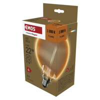 LED žiarovka DECO G130OA / E27 / 4 W (22 W) / 220 lm / flame
