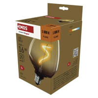 LED žiarovka DECO S123 / E27 / 4 W (16 W) / 150 lm / flame