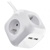 Rozbočovacia kocka s predl. prívodom – 4 zás. + 2× USB, 1,9m