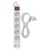 Predlžovací kábel 3 m / 5 zásuvky / s vypínačom / biely / 1×USB-A + 1×USB-C / 1,5 mm2