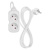 Predlžovací kábel 1,4 m / 2 zásuvka / biely / PVC / 1 mm2