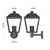 LED záhradné nástenné svietidlo, 19,8 x 15 x 27,8 cm, 1 x E27, 15 W