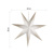 LED hviezda papierová závesná so zlatými trblietkami na okrajoch, biela, 60 cm, vnútorná