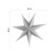LED hviezda papierová závesná so striebornými trblietkami v strede, biela, 60 cm, vnútorná