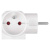 Rozbočovacia zásuvka 3×, okrúhla, biela
