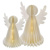 Vianočné papierové anjeli so stojanom, 2 ks, 28/38 cm, vnútorné